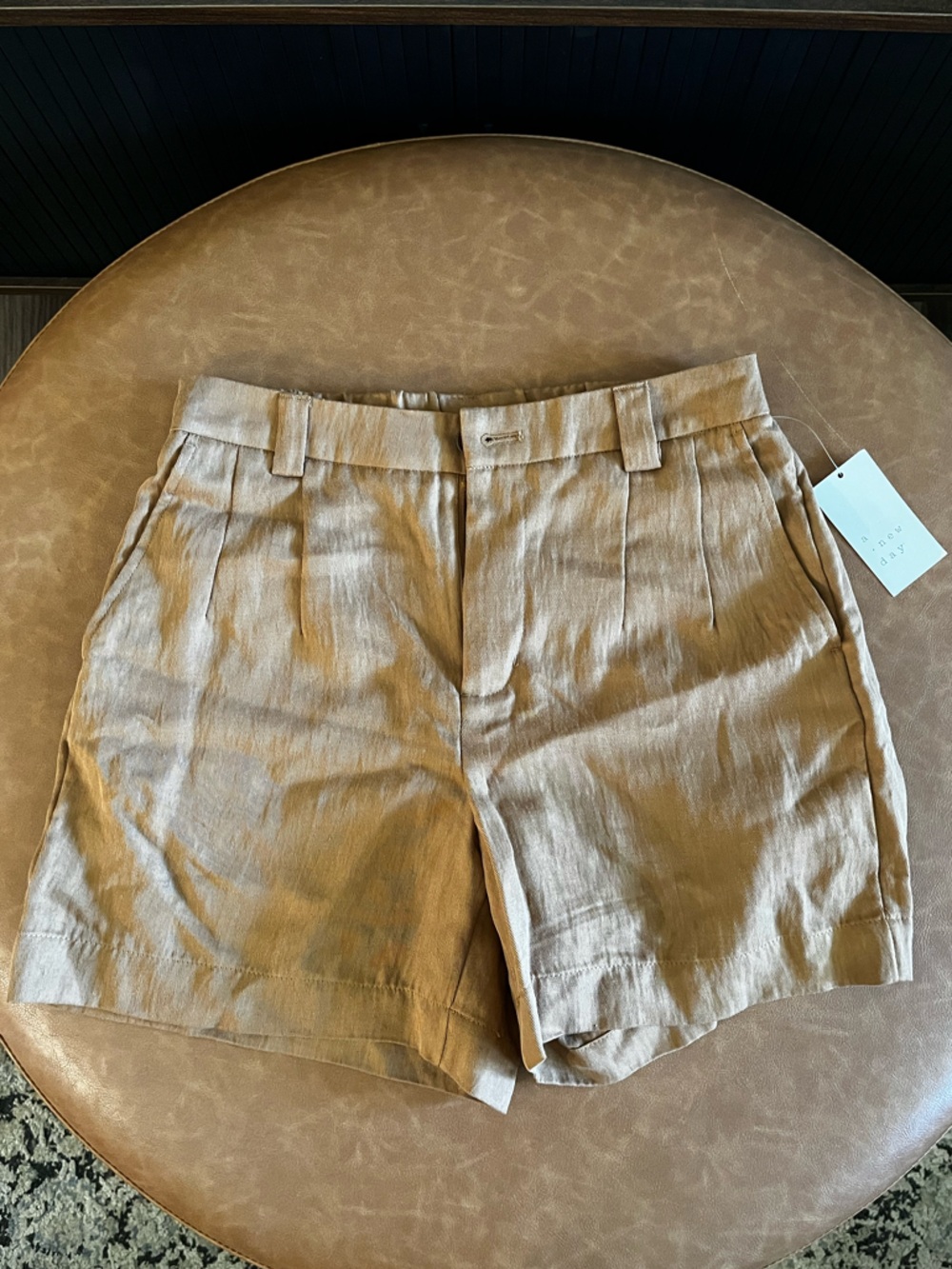 a new day Women's Light Tan Linen-Blend Chinos